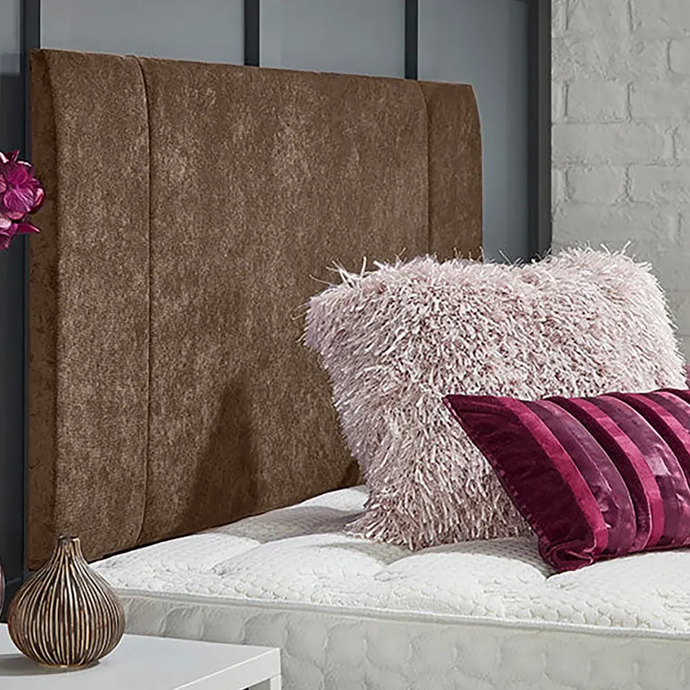 Charles Super King Size Strutted Headboard - Mink, Naples Fabric