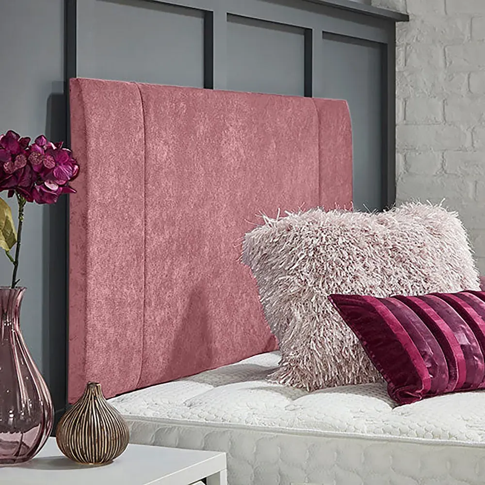 Charles Super King Size Strutted Headboard - Pink, Naples Fabric