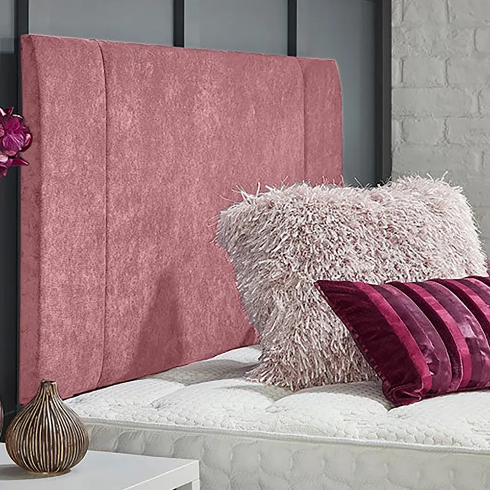 Charles Super King Size Strutted Headboard - Pink, Naples Fabric