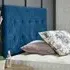 Chessing King Size Strutted Headboard - Blue, Naples Fabric