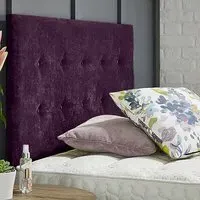 Chessing King Size Strutted Headboard - Purple, Naples Fabric