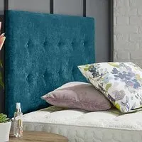 Chessing King Size Strutted Headboard - Teal, Naples Fabric