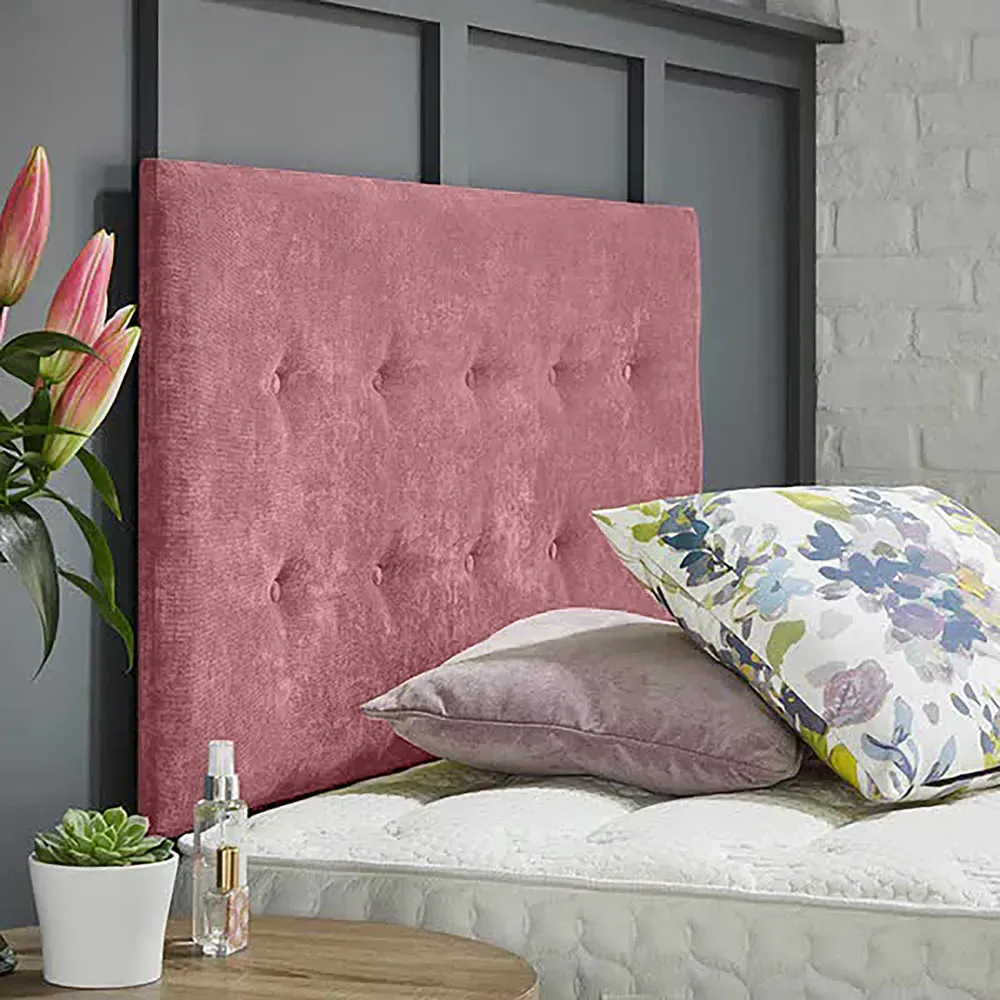 Chessing Small Single Strutted Headboard - Pink, Naples Fabric