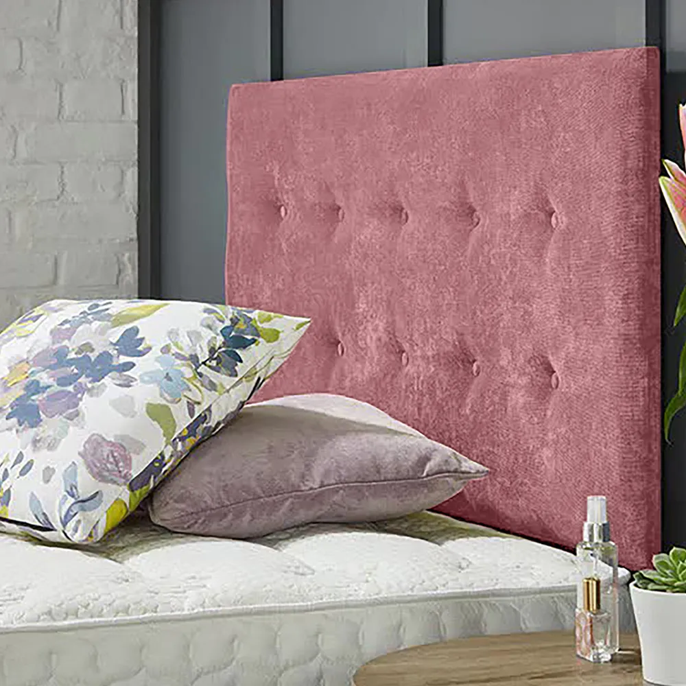 Chessing Small Single Strutted Headboard - Pink, Naples Fabric