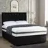Cocoon Double Divan Bed with Headboard - Black, Velvet
