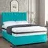 Cocoon Double Divan Bed with Headboard - Teal, Velvet