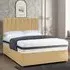 Cocoon Small Double Divan Bed with Headboard - Cream, Velvet
