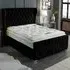 Colleen Super King Bed Frame with Chesterfield Headboard - Black, Velvet