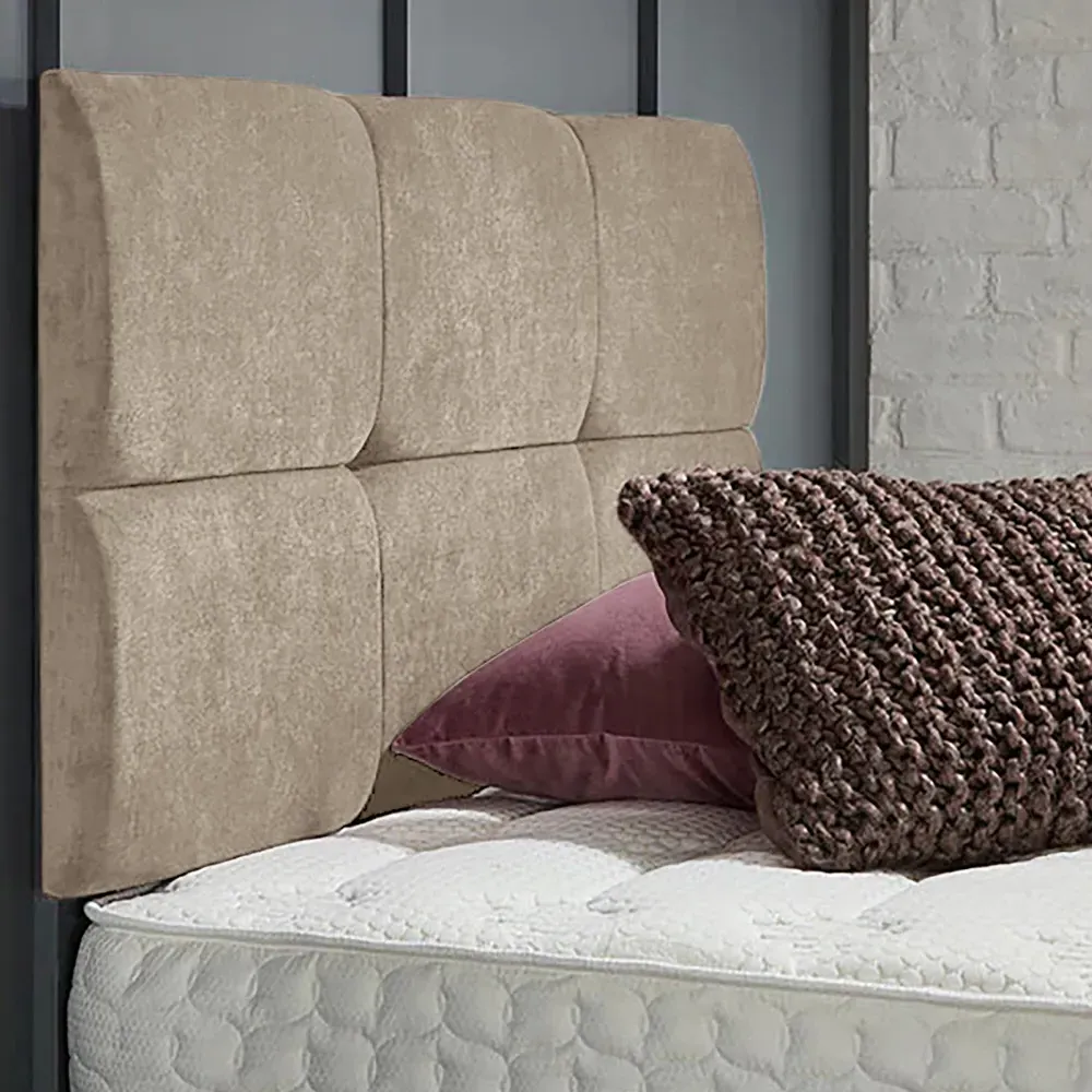 Dorridge King Size Strutted Headboard - Cream, Naples Fabric