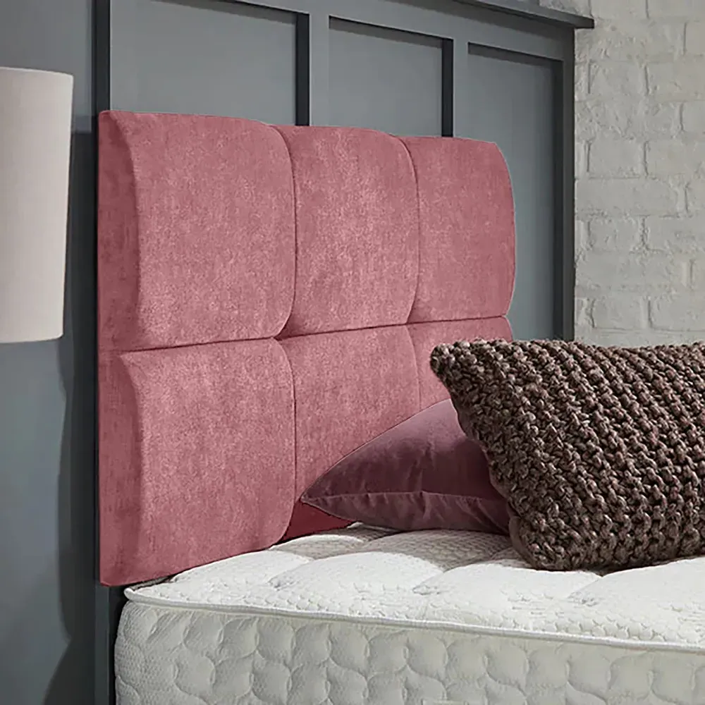 Dorridge Single Strutted Headboard - Pink, Naples Fabric