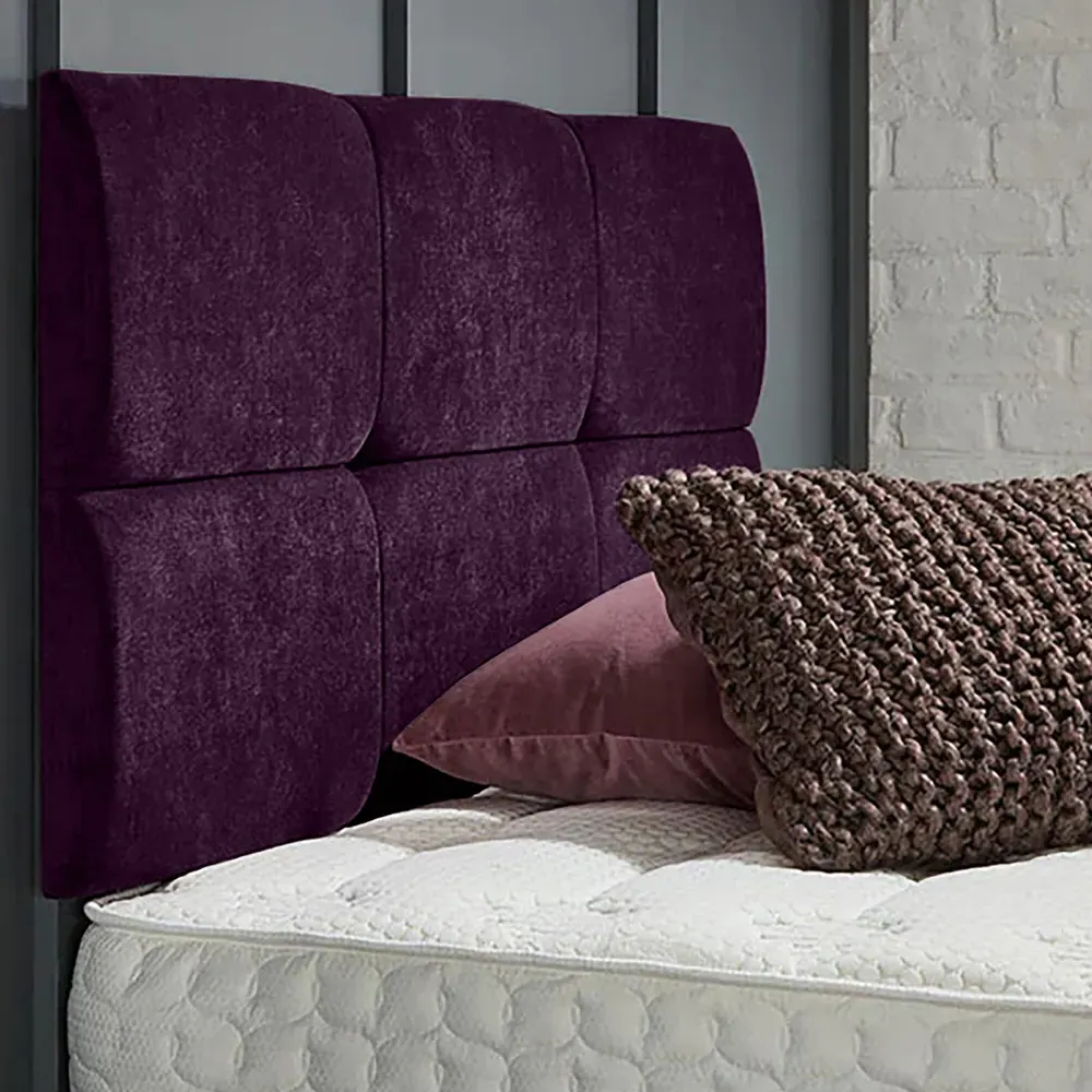 Dorridge Small Double Strutted Headboard - Purple, Naples Fabric