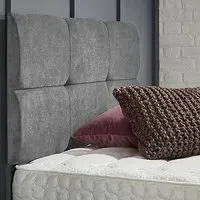 Dorridge Small Double Strutted Headboard - Silver, Naples Fabric