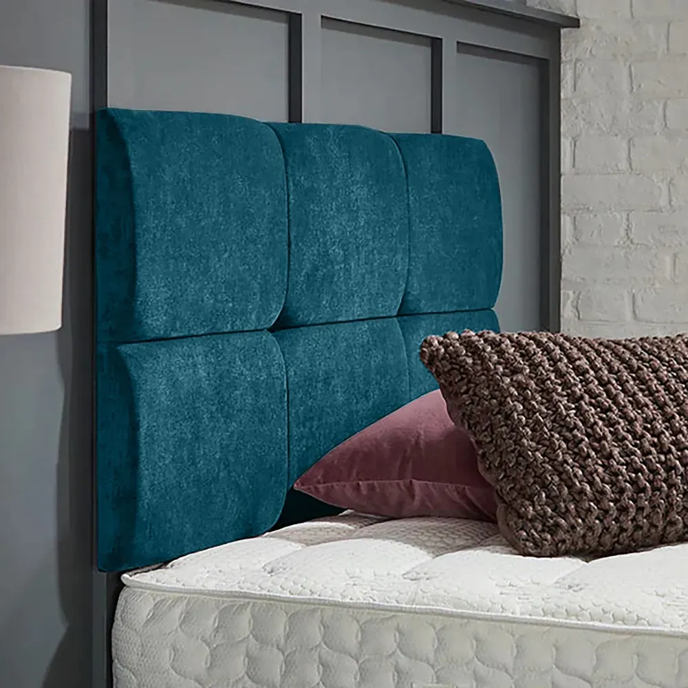 Dorridge Small Double Strutted Headboard - Teal, Naples Fabric