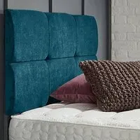 Dorridge Small Single Strutted Headboard - Teal, Naples Fabric