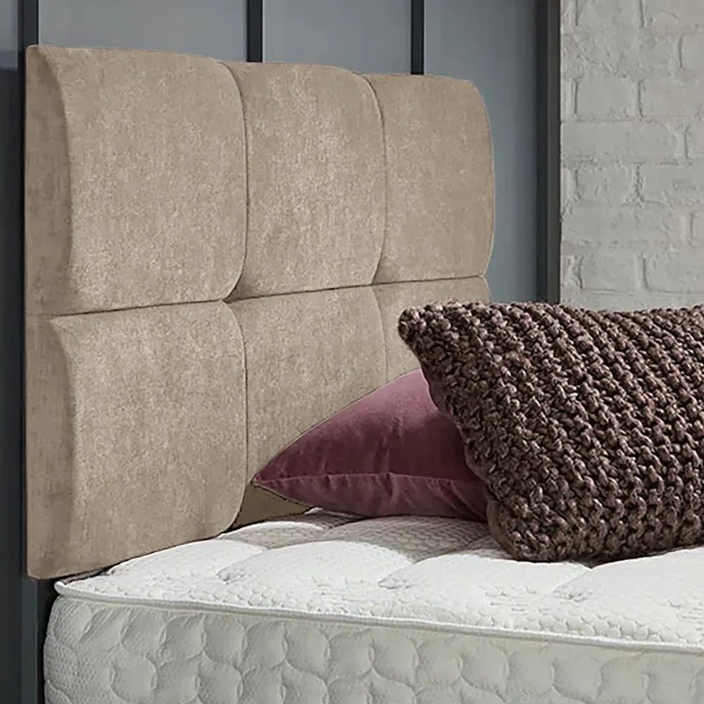 Dorridge Super King Size Strutted Headboard - Cream, Naples Fabric