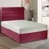 Dozer King Size Divan Bed with Lined Headboard - Brown, Velvet