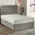Dozer Super King Divan Bed with Lined Headboard - Grey, Velvet