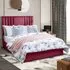 Dreamer Double Divan Bed with Lined Headboard - Maroon