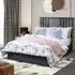 Dreamer King Size Divan Bed with Lined Headboard - Silver