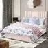 Dreamer Single Divan Bed with Lined Headboard - Pink