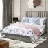 Dreamer Small Double Divan Bed with Lined Headboard - Grey