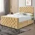 Dreamscape King Size Divan Bed with Storage - Cream, Velvet