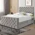 Dreamscape King Size Divan Bed with Storage - Silver, Velvet