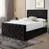 Dreamscape Single Divan Bed with Storage - Black, Velvet