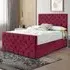 Dreamscape Single Divan Bed with Storage - Maroon, Velvet