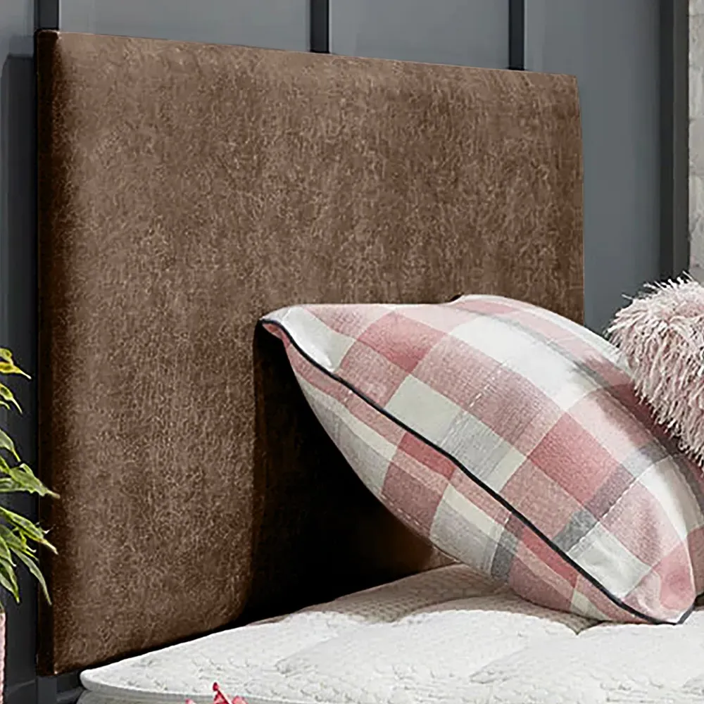 Fluso King Size Strutted Headboard - Brown, Naples Fabric