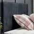 Fluso King Size Strutted Headboard - Charcoal, Naples Fabric