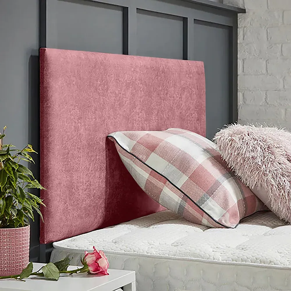 Fluso King Size Strutted Headboard - Pink, Naples Fabric