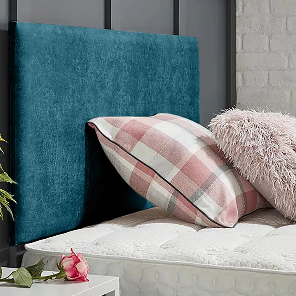 Fluso King Size Strutted Headboard - Teal, Naples Fabric