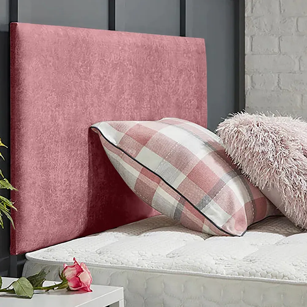 Fluso Single Strutted Headboard - Pink, Naples Fabric