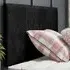 Fluso Small Double Strutted Headboard - Black, Naples Fabric