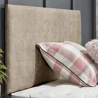 Fluso Small Double Strutted Headboard - Cream, Naples Fabric