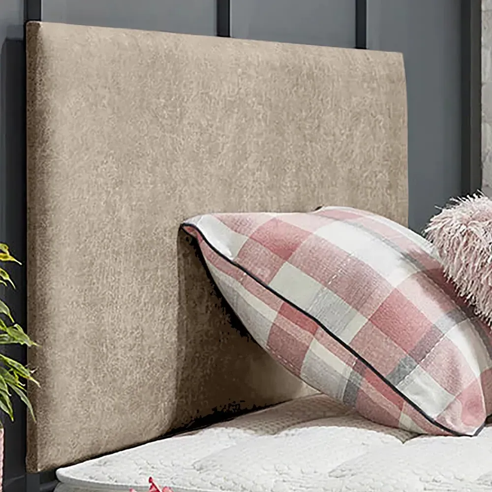 Fluso Small Double Strutted Headboard - Cream, Naples Fabric