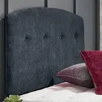 Harris King Size Strutted Headboard - Charcoal, Naples Fabric