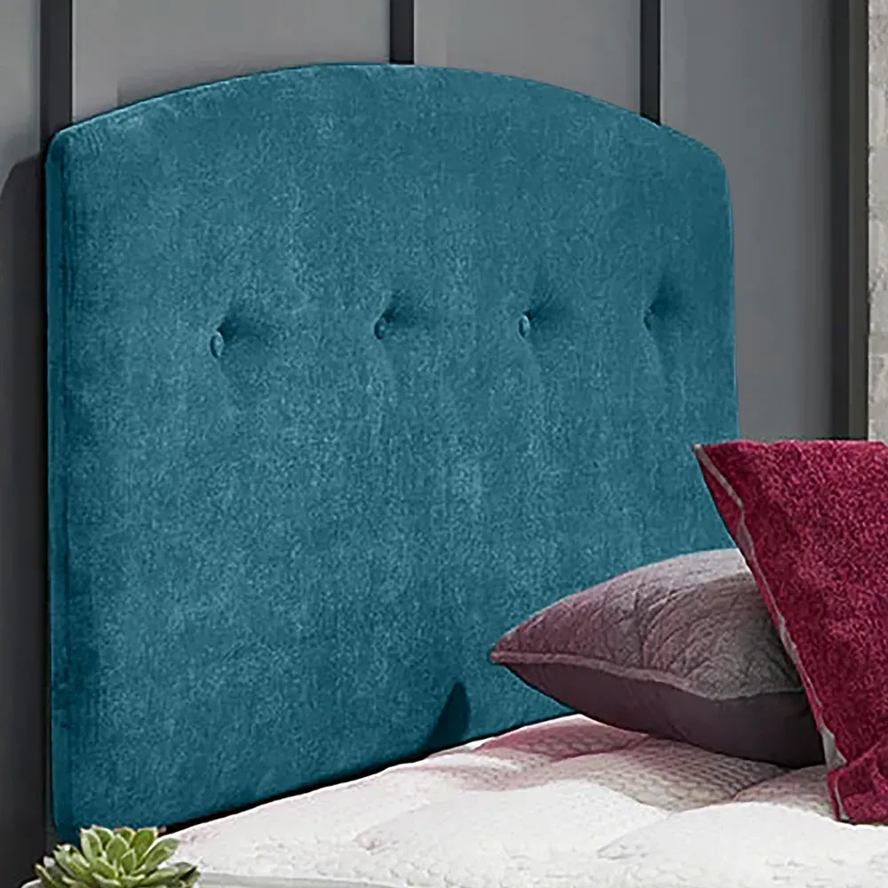 Harris Single Strutted Headboard - Teal, Naples Fabric
