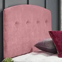 Harris Small Double Strutted Headboard - Pink, Naples Fabric