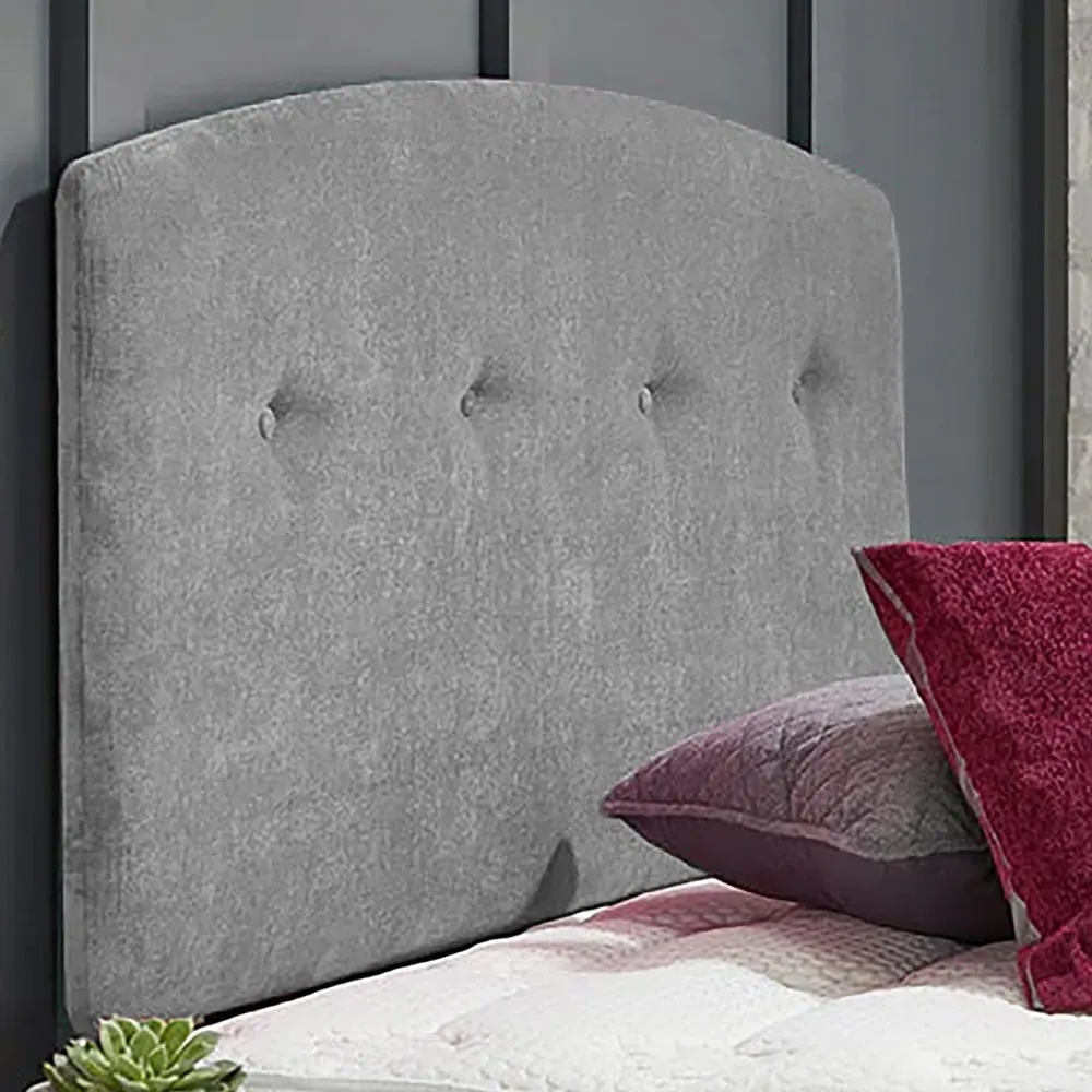 Harris Small Single Strutted Headboard - Silver, Naples Fabric image