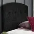Harris Super King Size Strutted Headboard - Black, Naples Fabric