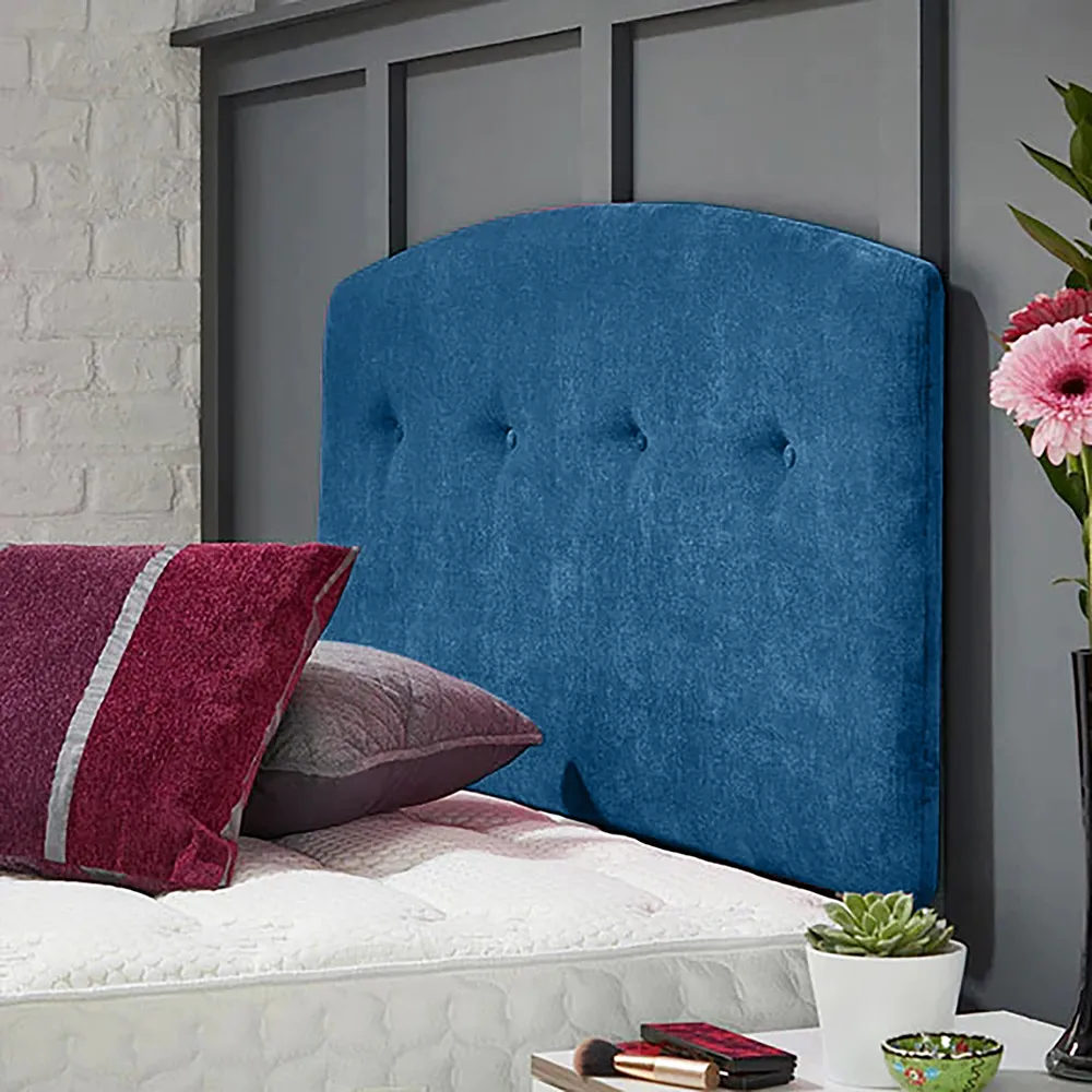 Harris Super King Size Strutted Headboard - Blue, Naples Fabric