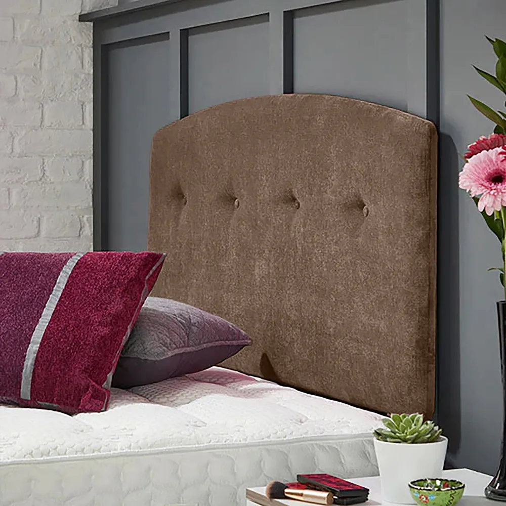 Harris Super King Size Strutted Headboard - Mink, Naples Fabric