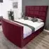 Lurvi King Size TV Bed Frame - Brown, Velvet