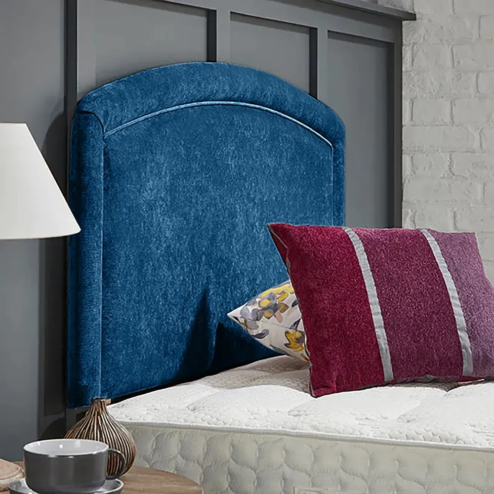 Melanie Double Strutted Headboard - Blue, Naples Fabric