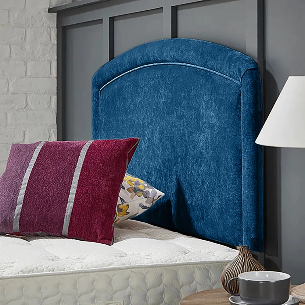 Melanie King Size Strutted Headboard - Blue, Naples Fabric