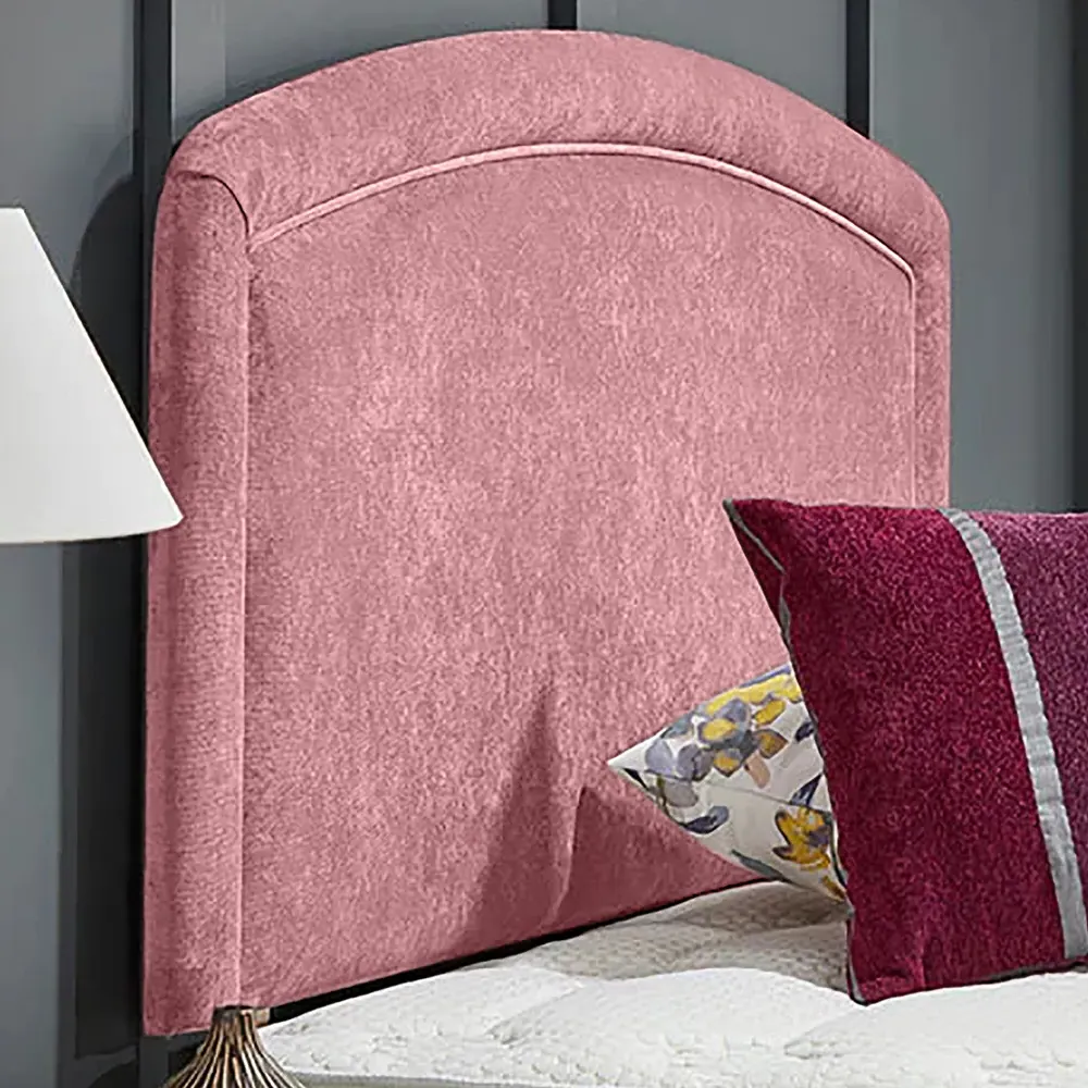 Melanie Single Strutted Headboard - Pink, Naples Fabric