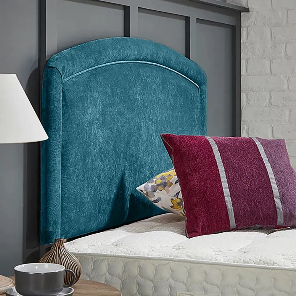 Melanie Single Strutted Headboard - Teal, Naples Fabric