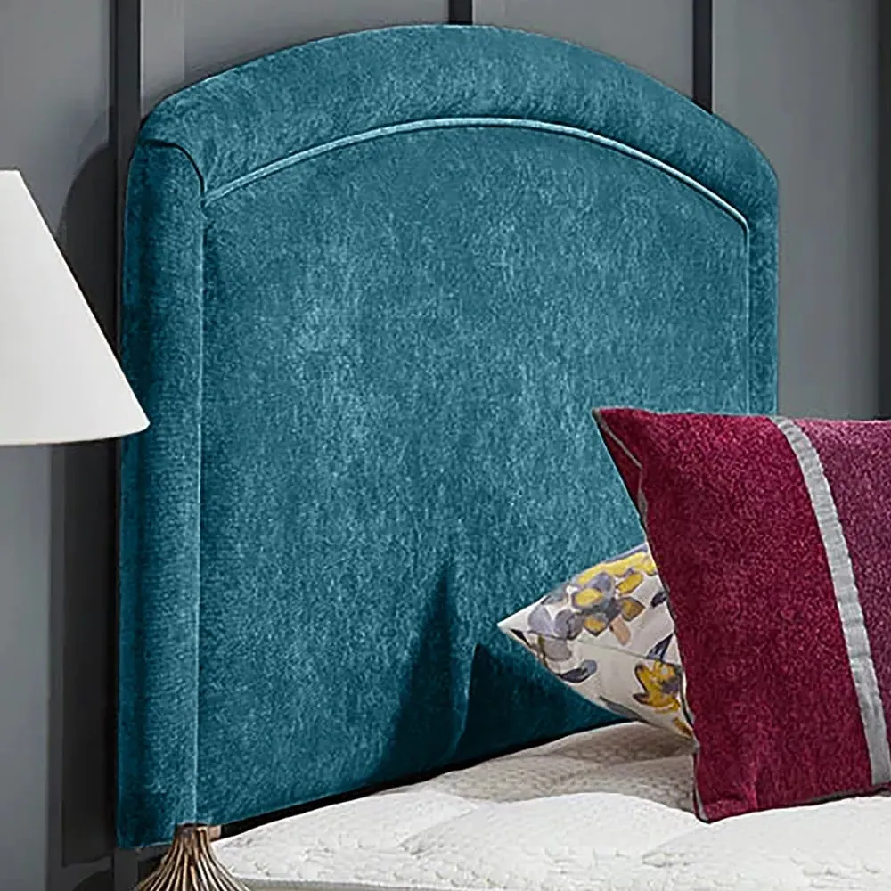 Melanie Single Strutted Headboard - Teal, Naples Fabric